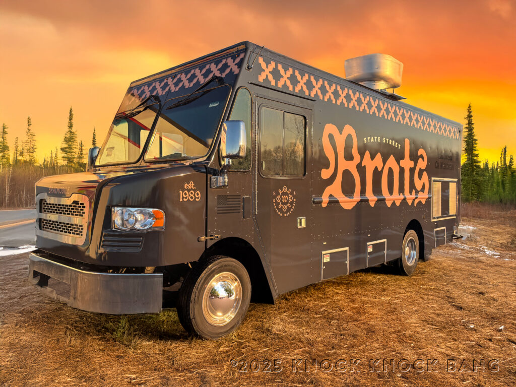 The Bratmobile food truck on location.