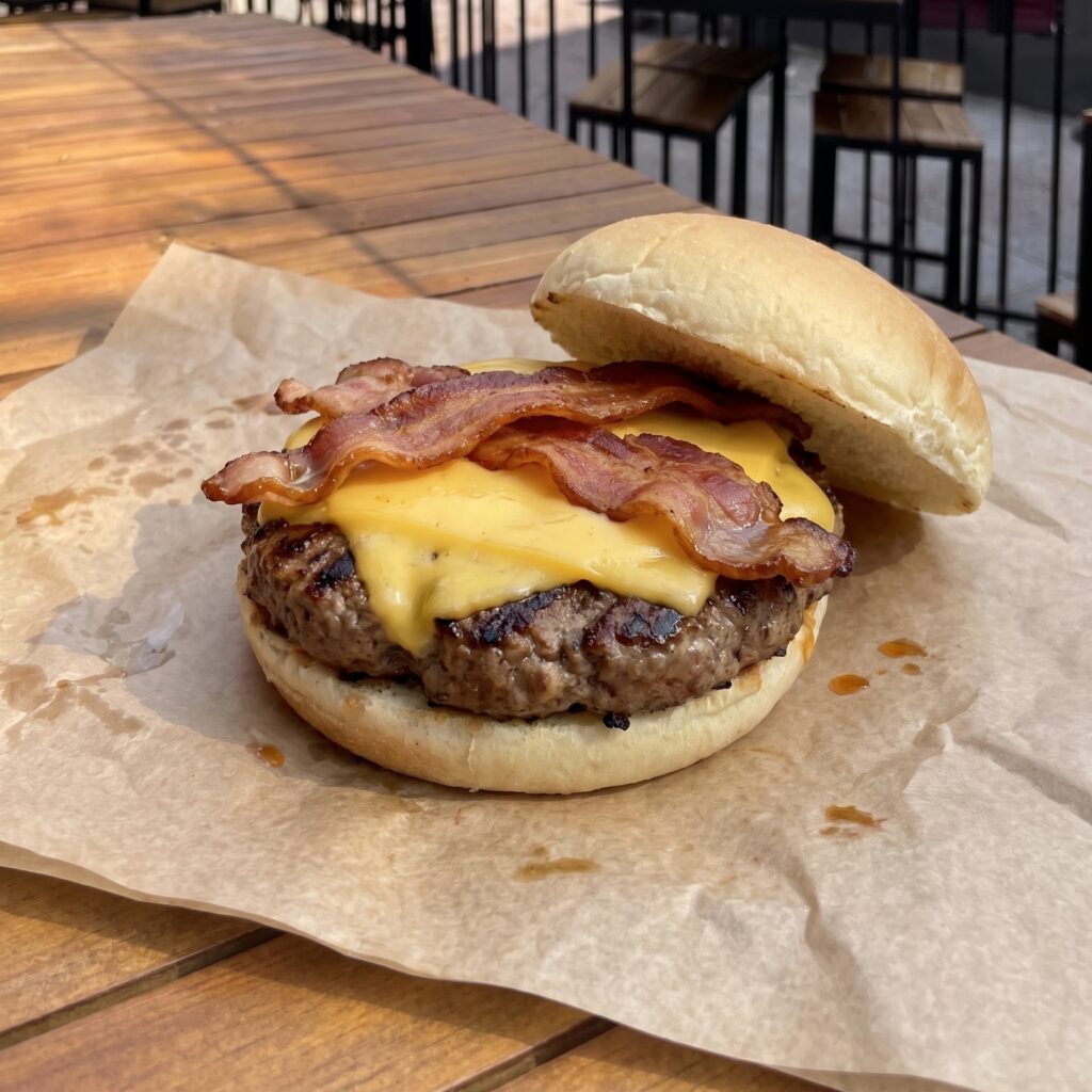 Bacon Cheddar Burger — State Street Brats, Madison