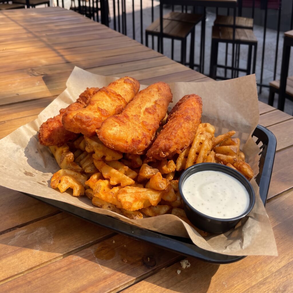 Chicken Tenders & Seasoned Waffle Fries — State Street Brats, Madison