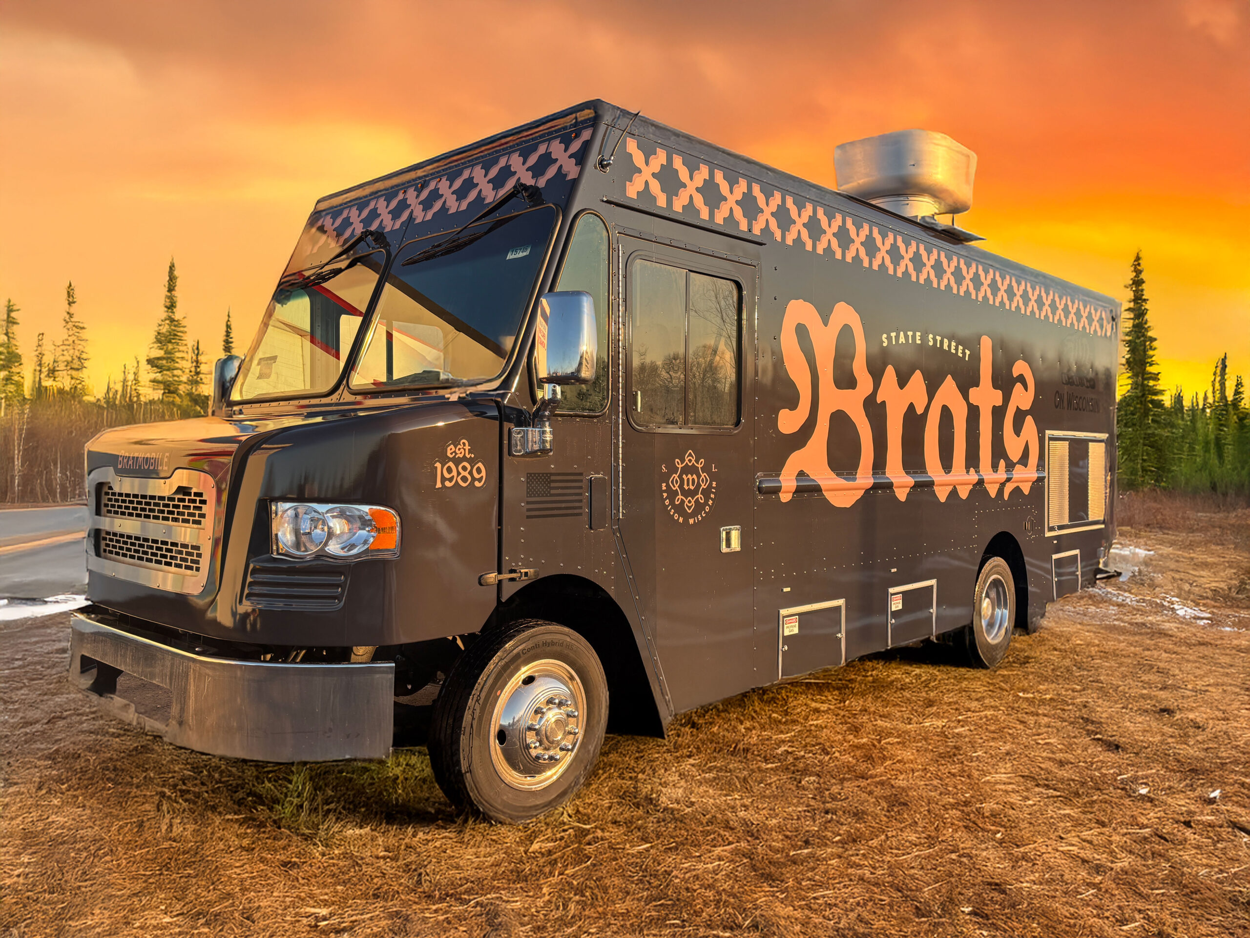The Bratmobile food truck — Madison's brat-and-burger truck on the road.