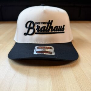 Two Tone Puff Script Brathaus Hat