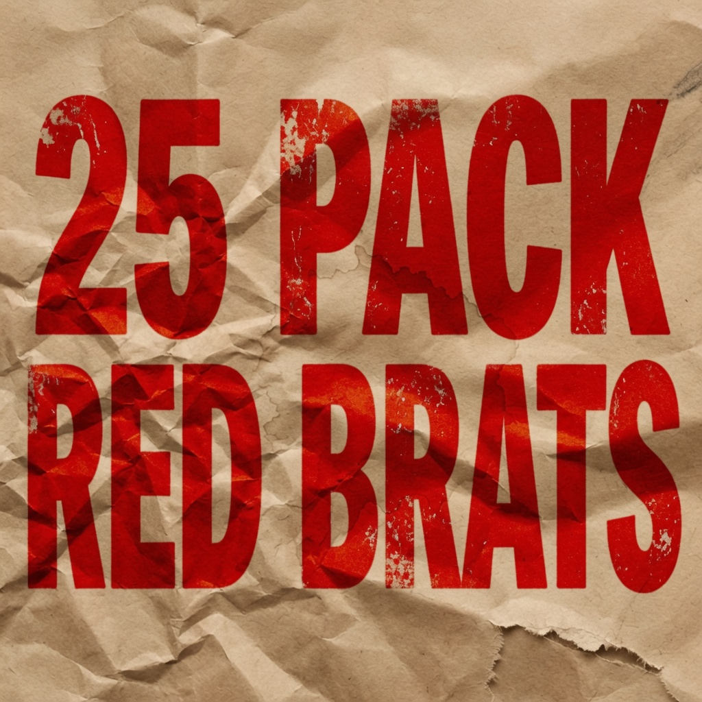 25 Pack Red Brats