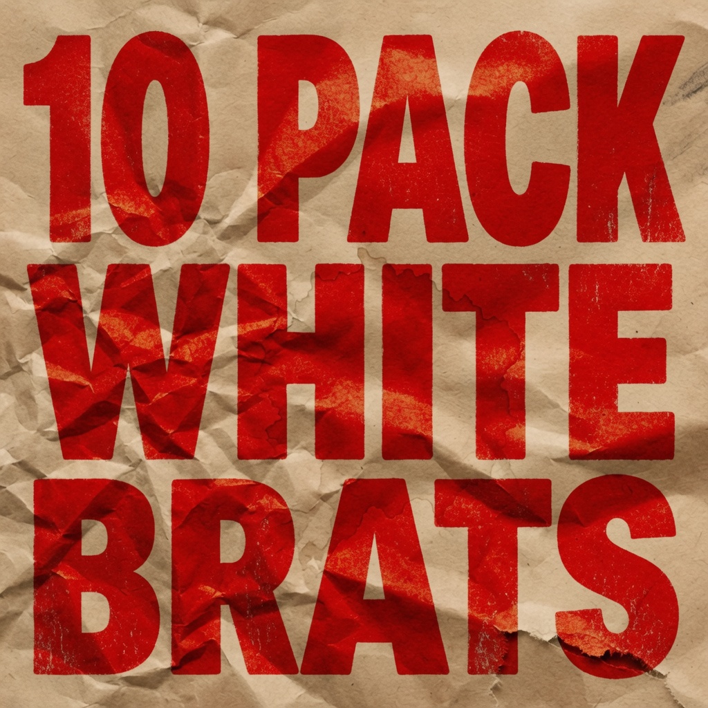 10 Pack White Brats